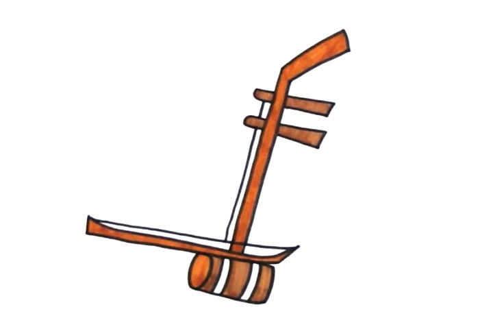 二胡怎么画