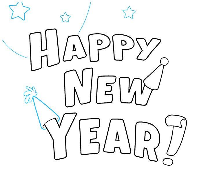 新年贺卡怎么画