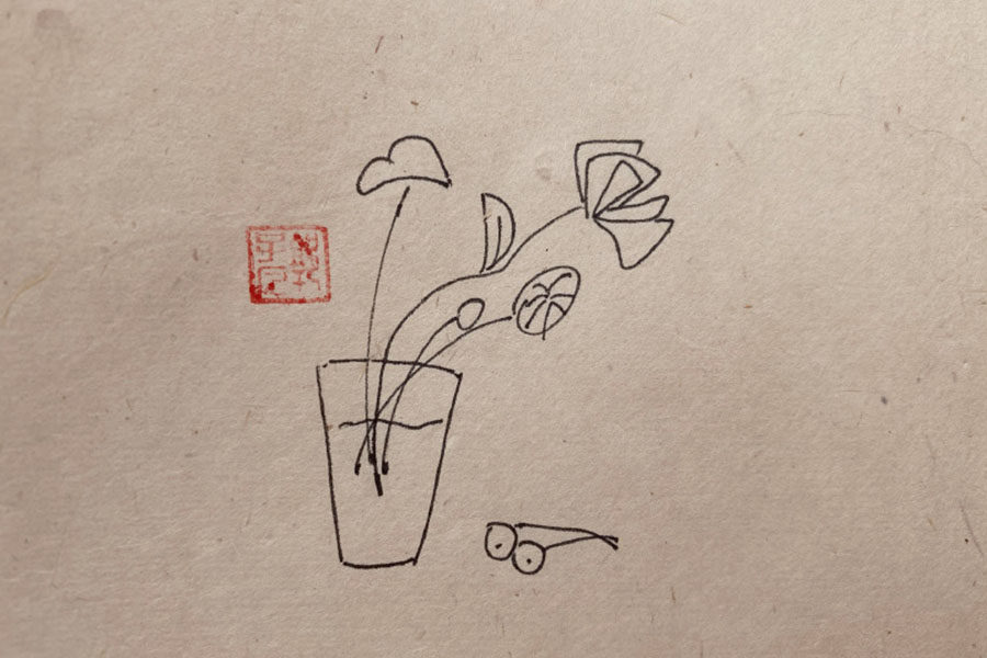 简单漂亮的花瓶插花简笔画图片