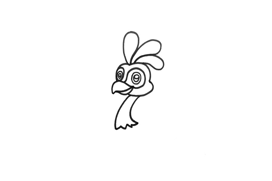 如何画孔雀漂亮可爱