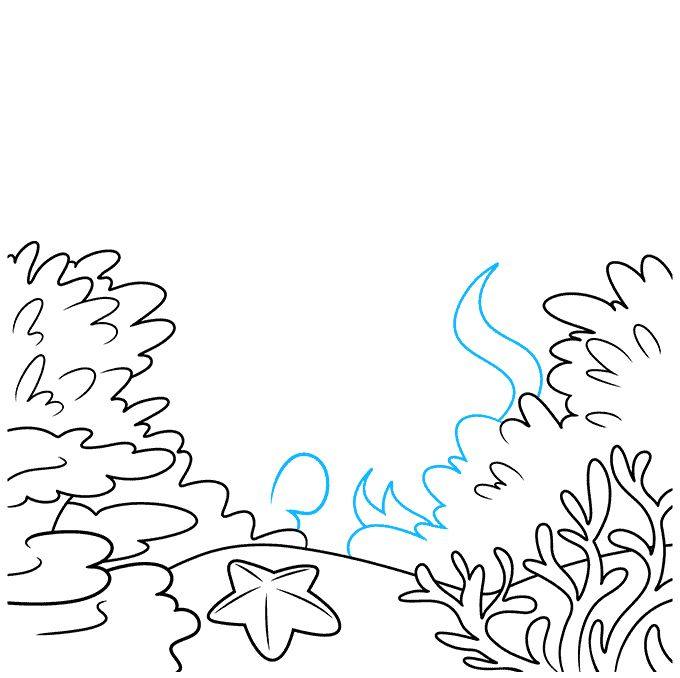 海底世界珊瑚礁怎么画