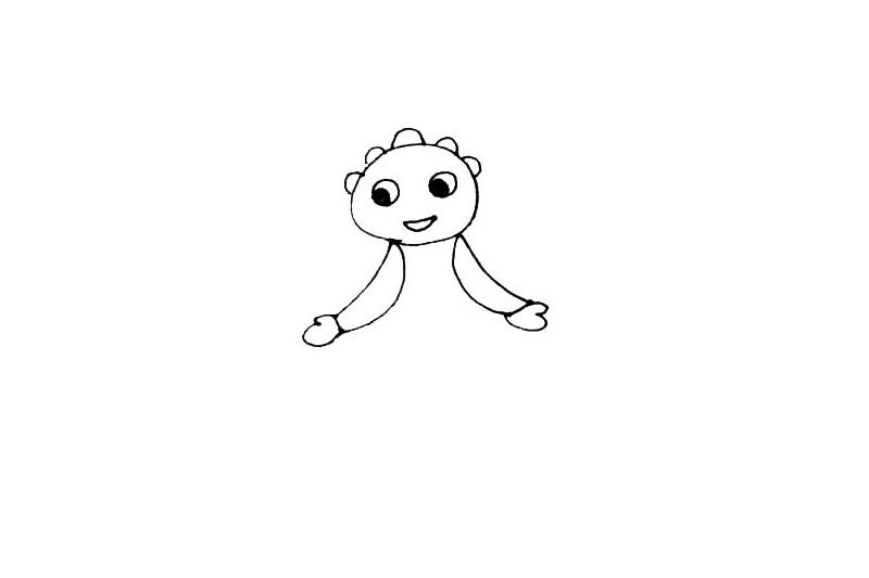 花园宝宝简笔画画法步骤