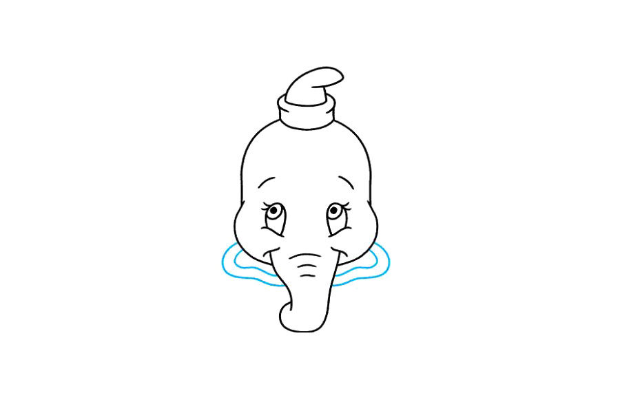 如何画小飞象简笔画步骤