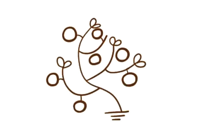 如何画简单的果树简笔画