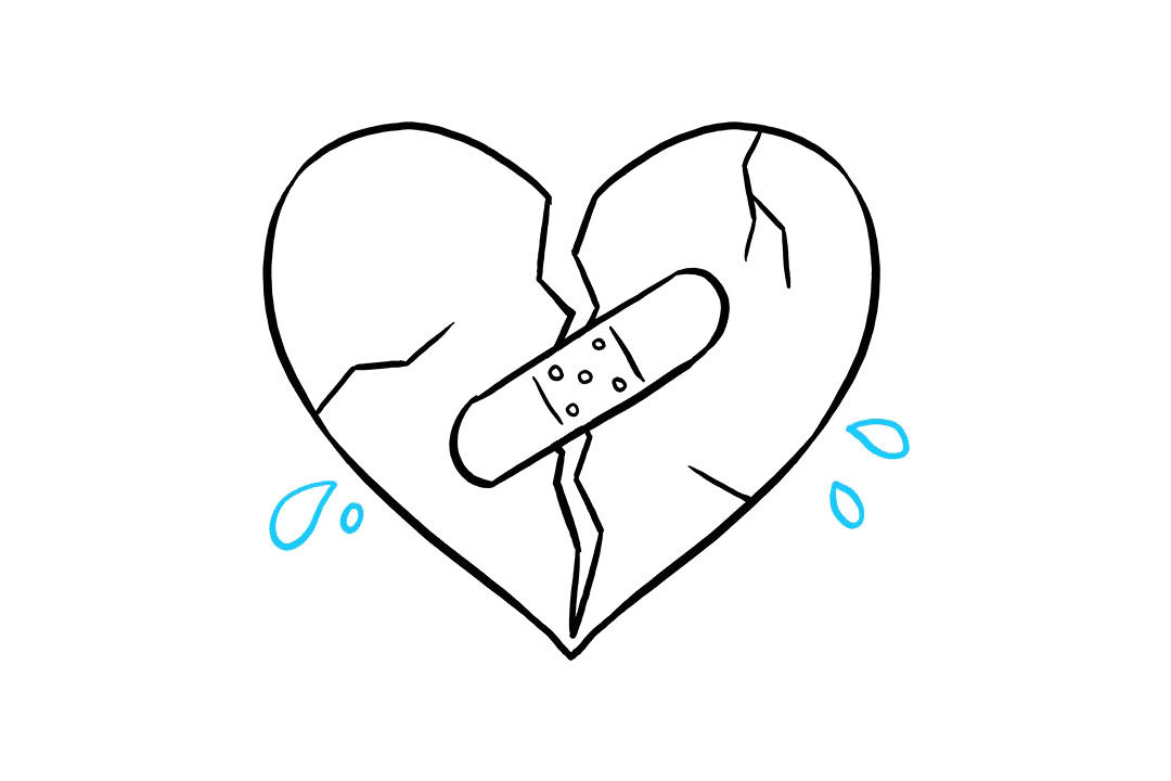 如何画破碎的心