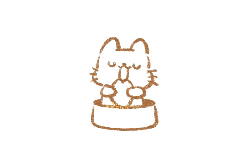 馋嘴小猫咪简笔画步骤