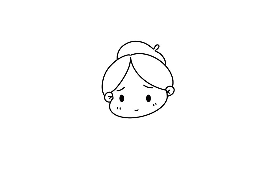 如何画可爱小画家简笔画
