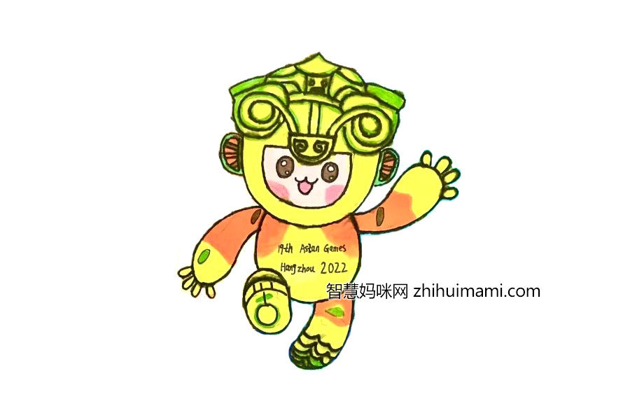 2022杭州亚运会吉祥物简笔画图片