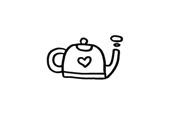 简单可爱的茶壶怎么画