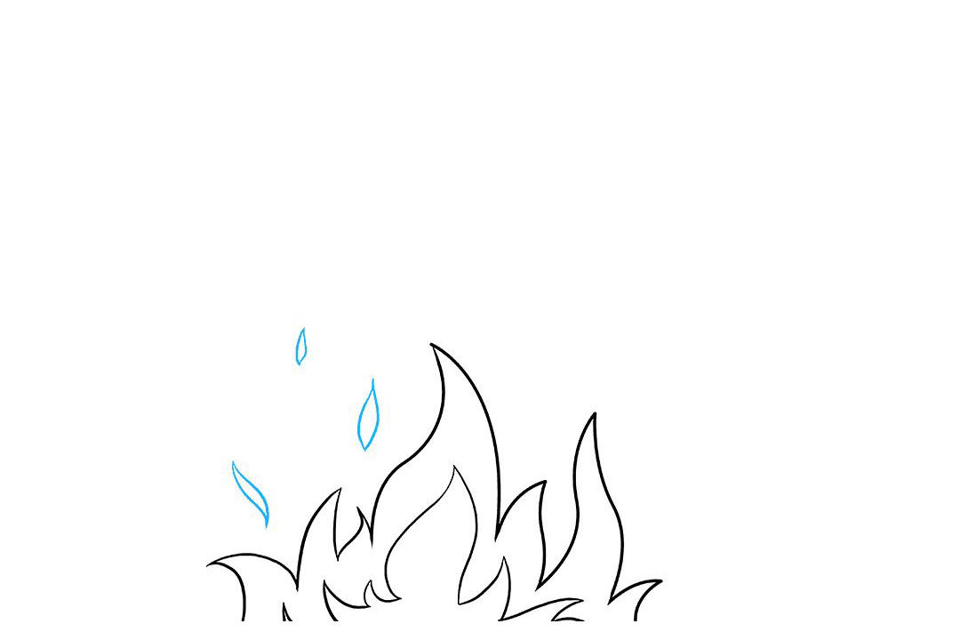 消防安全绘画-火焰和烟雾