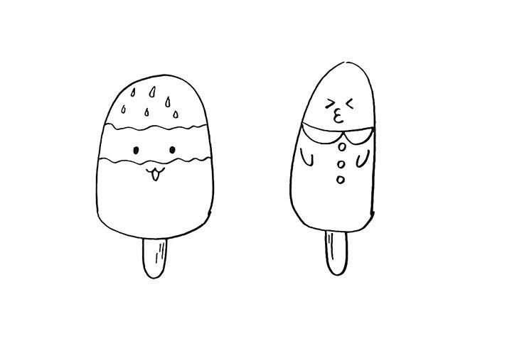 雪糕简笔画画法详解