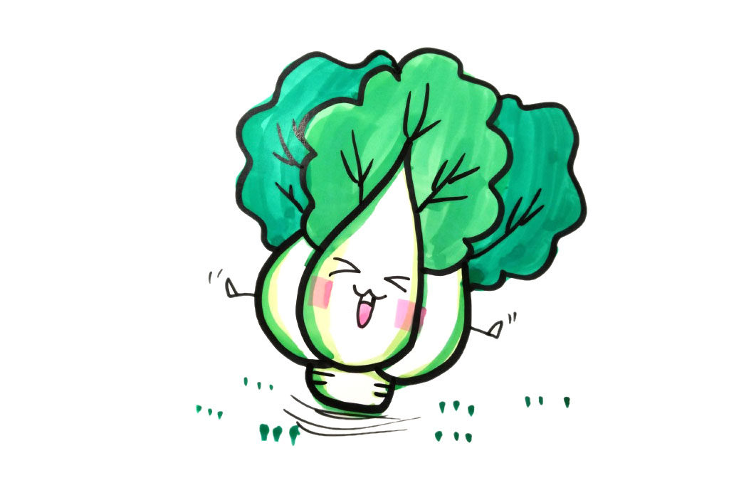 一组可爱的卡通蔬菜简笔画图片