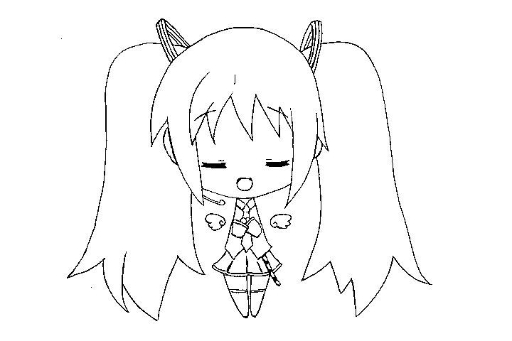 初音未来漫画线稿