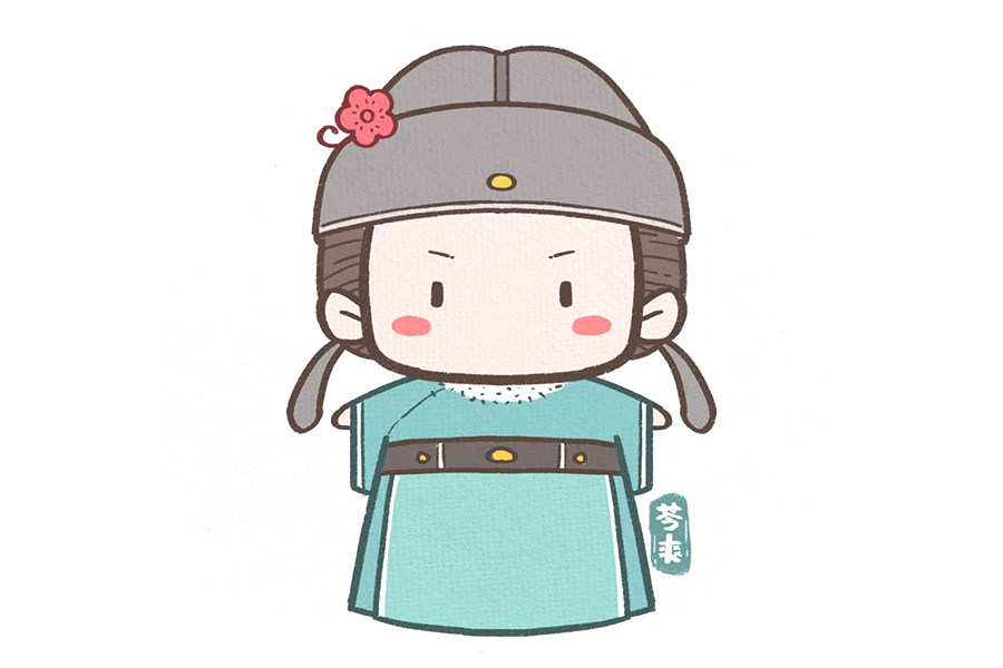 冬日古风系列简笔画