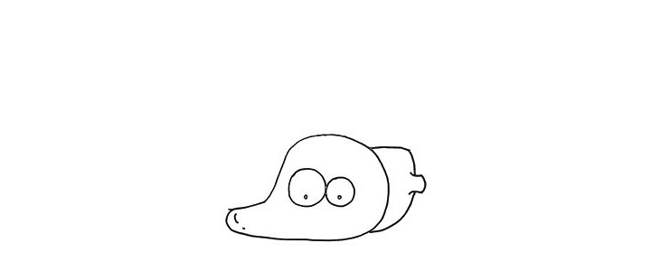 小海螺简笔画画法步骤