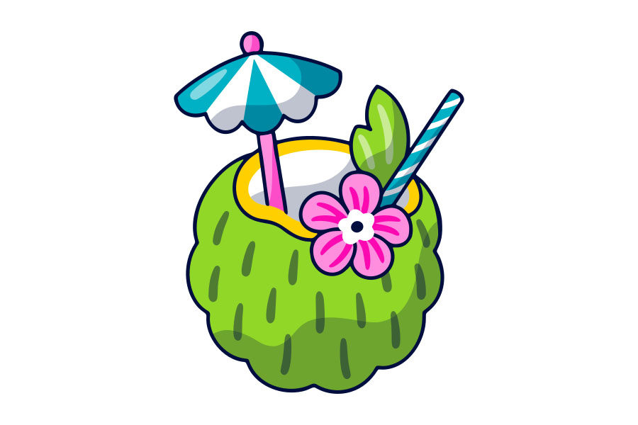 漂亮的夏日冷饮简笔画图片