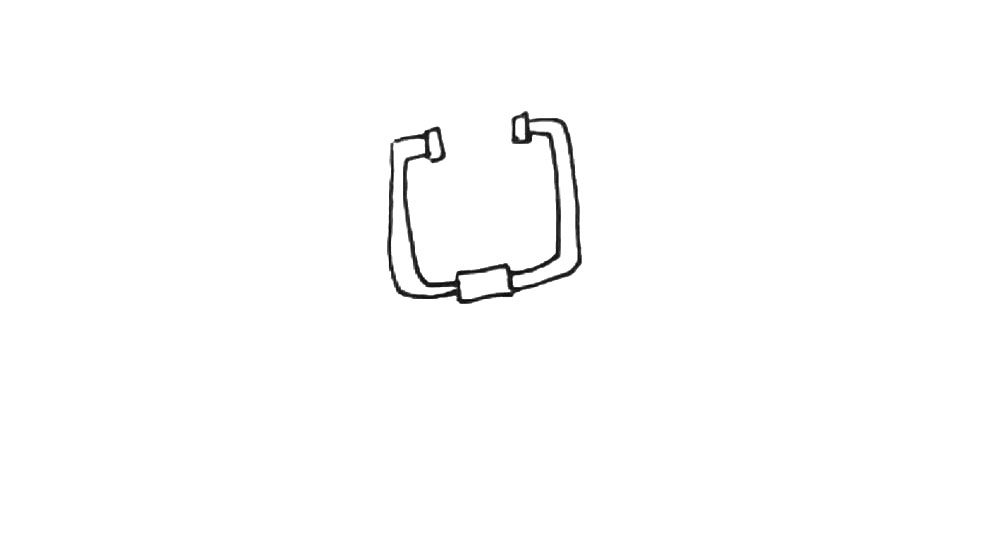 听诊器简笔画画法步骤