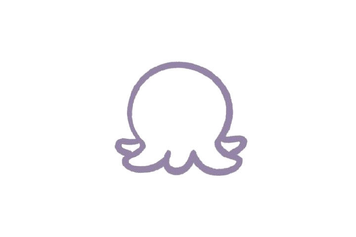 萌萌章鱼怎么画