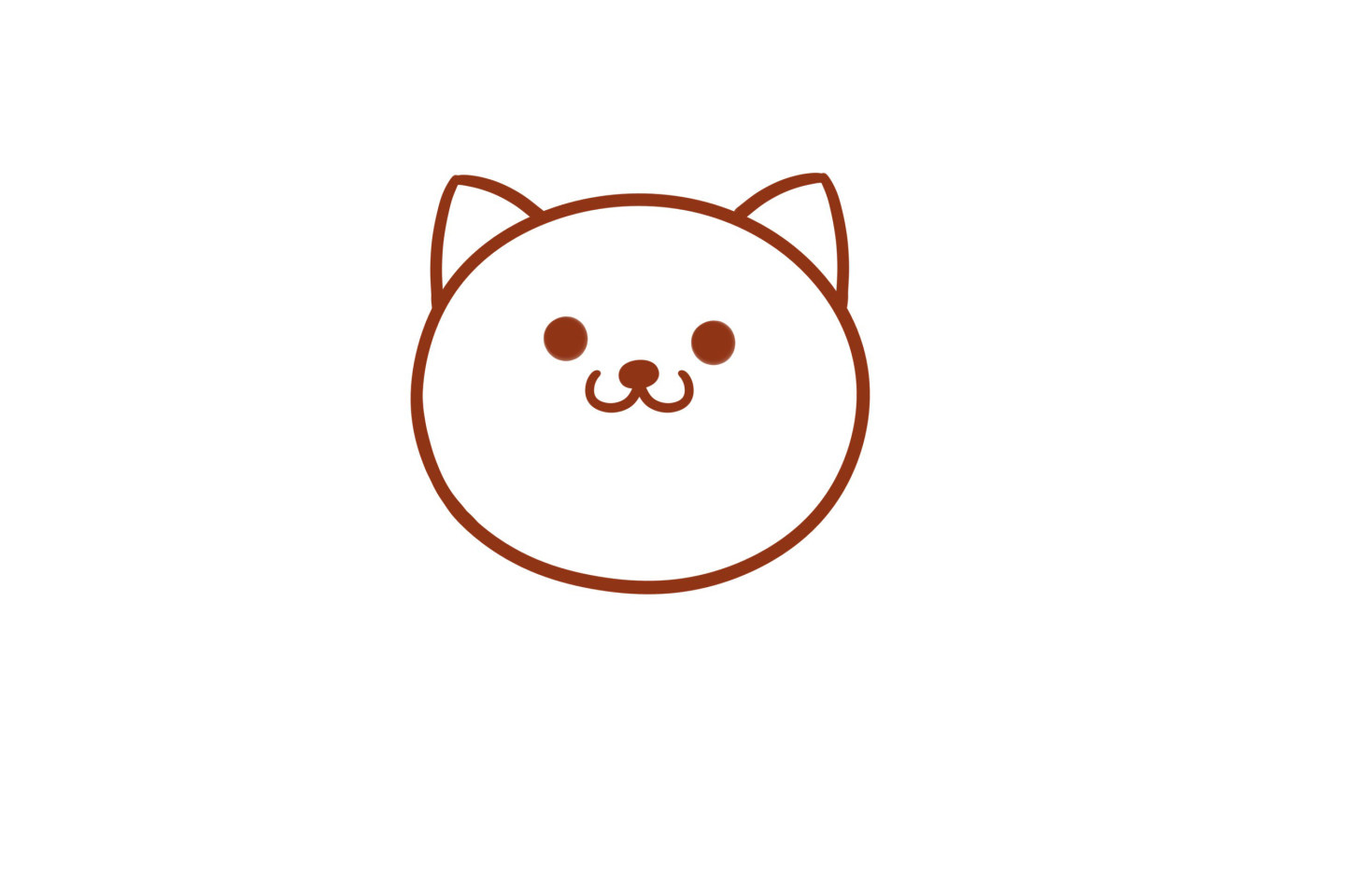 可爱的和服小猫简笔画画法
