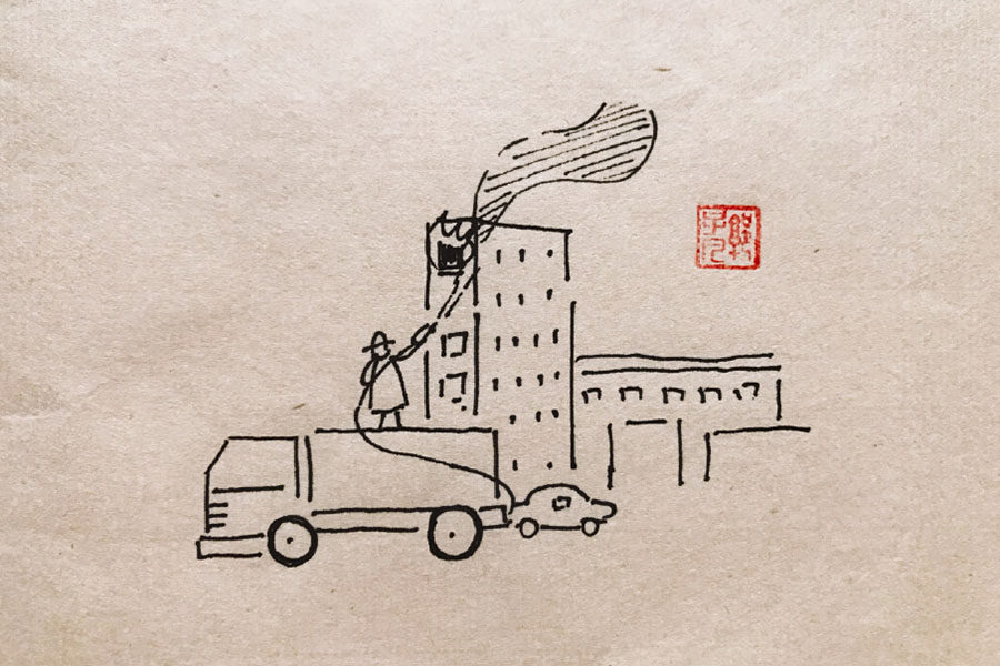 各行各业辛勤工作的人们简笔画图片