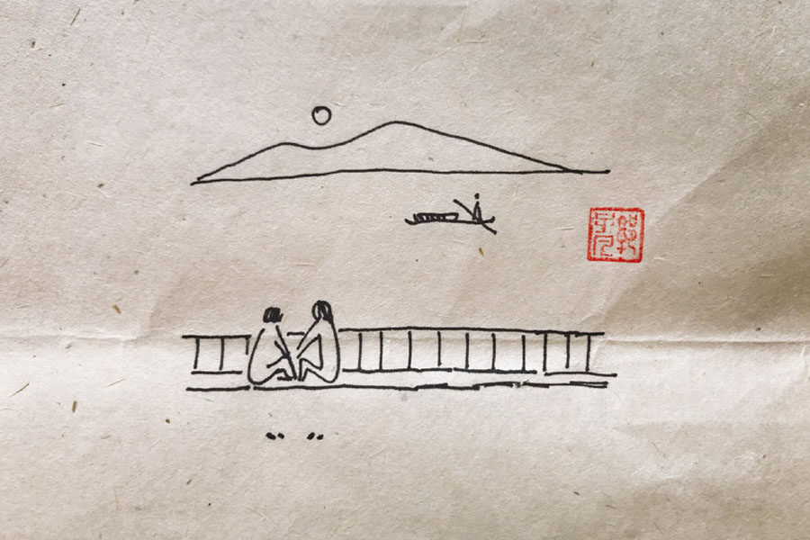城市各角落美丽风景简笔画图片