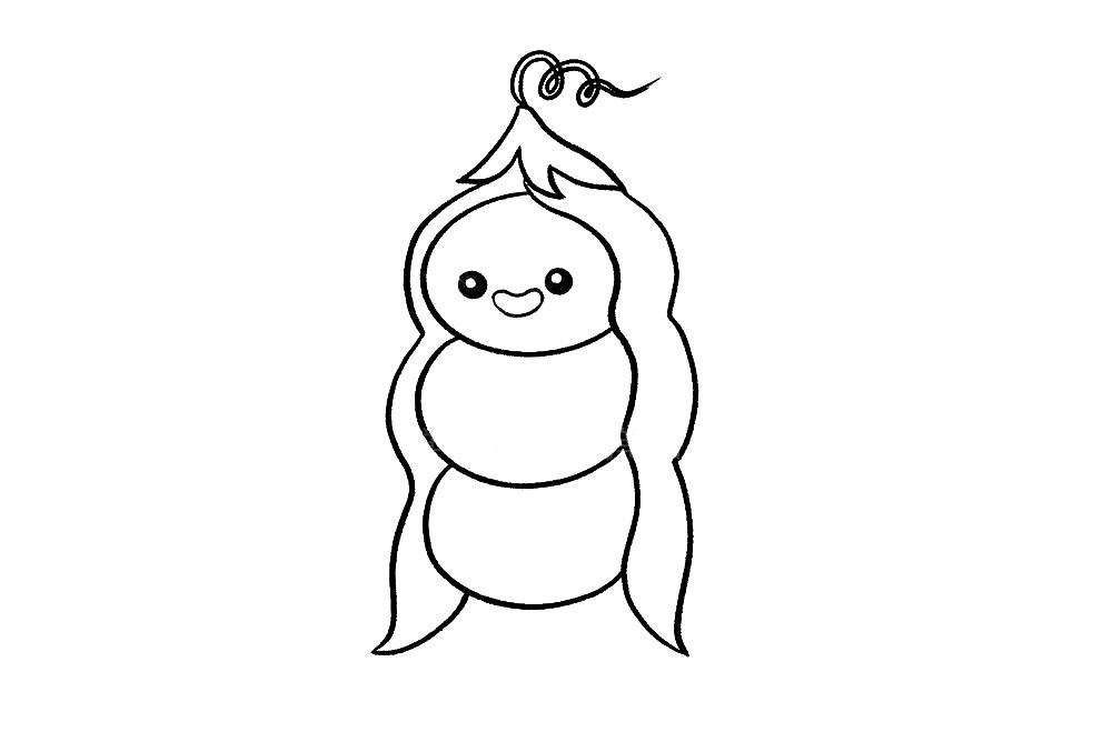 可爱的小豌豆简笔画