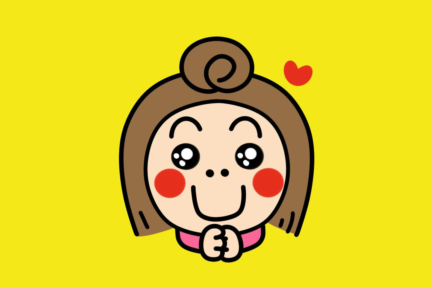 超萌90后女生头像简笔画