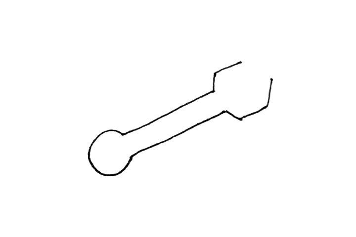扳手简笔画画法步骤