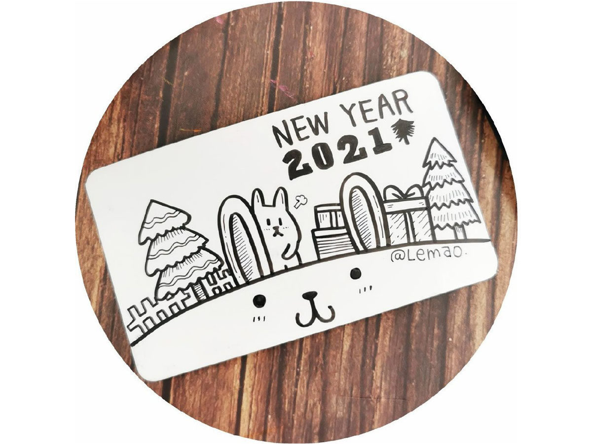 2021圣诞元旦简笔画图片