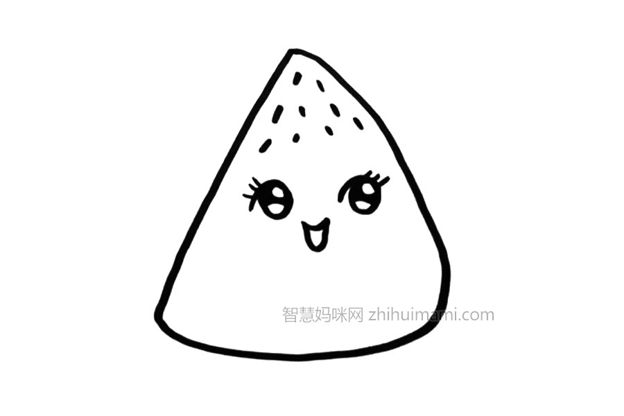 卡通西瓜简笔画步骤