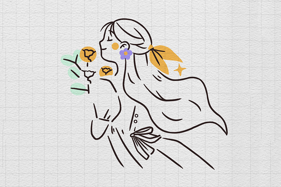 美少女头像简笔画怎么画