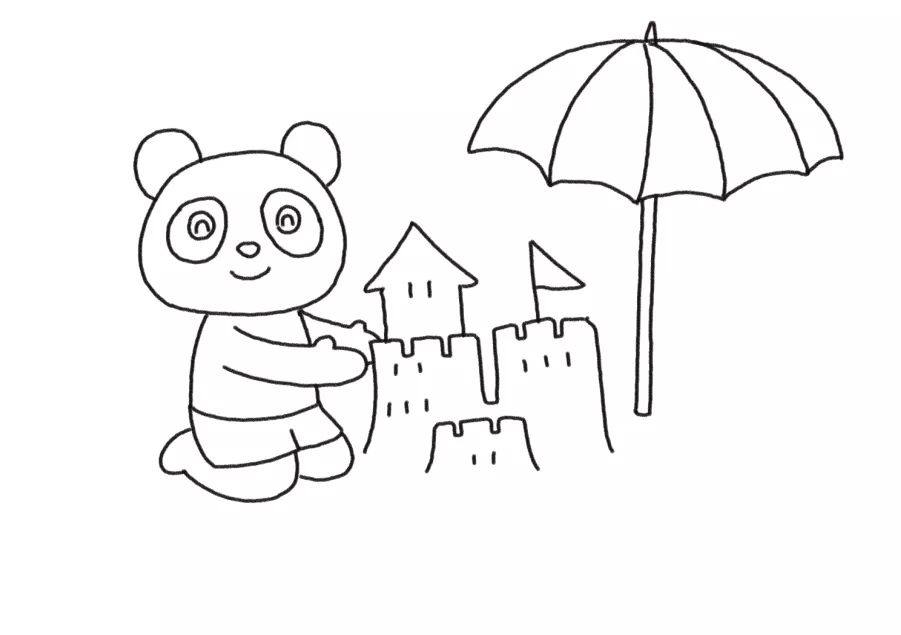 简笔画快乐假日的画法步骤