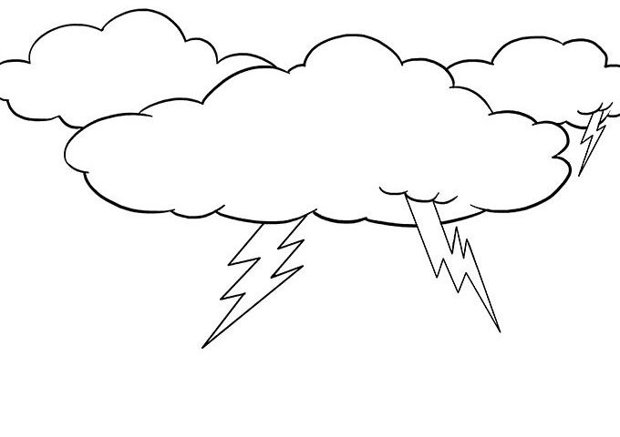 打雷天气闪电怎么画
