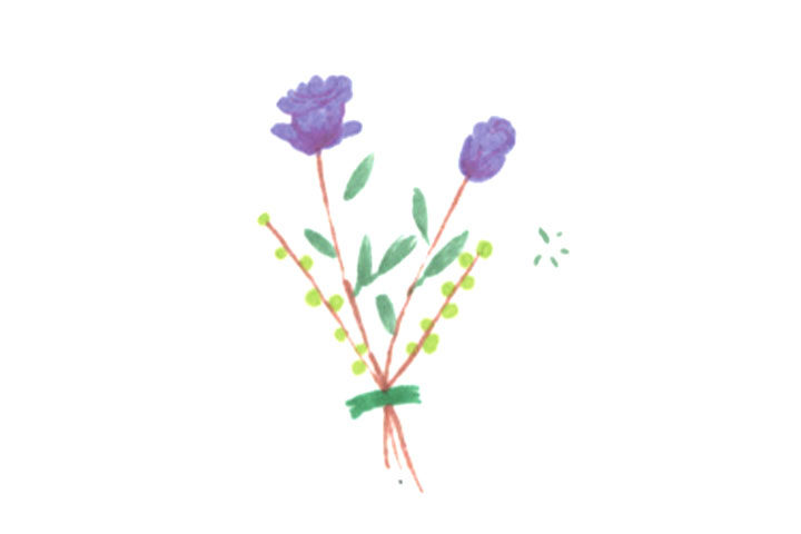 六张美丽的花花简笔画图片