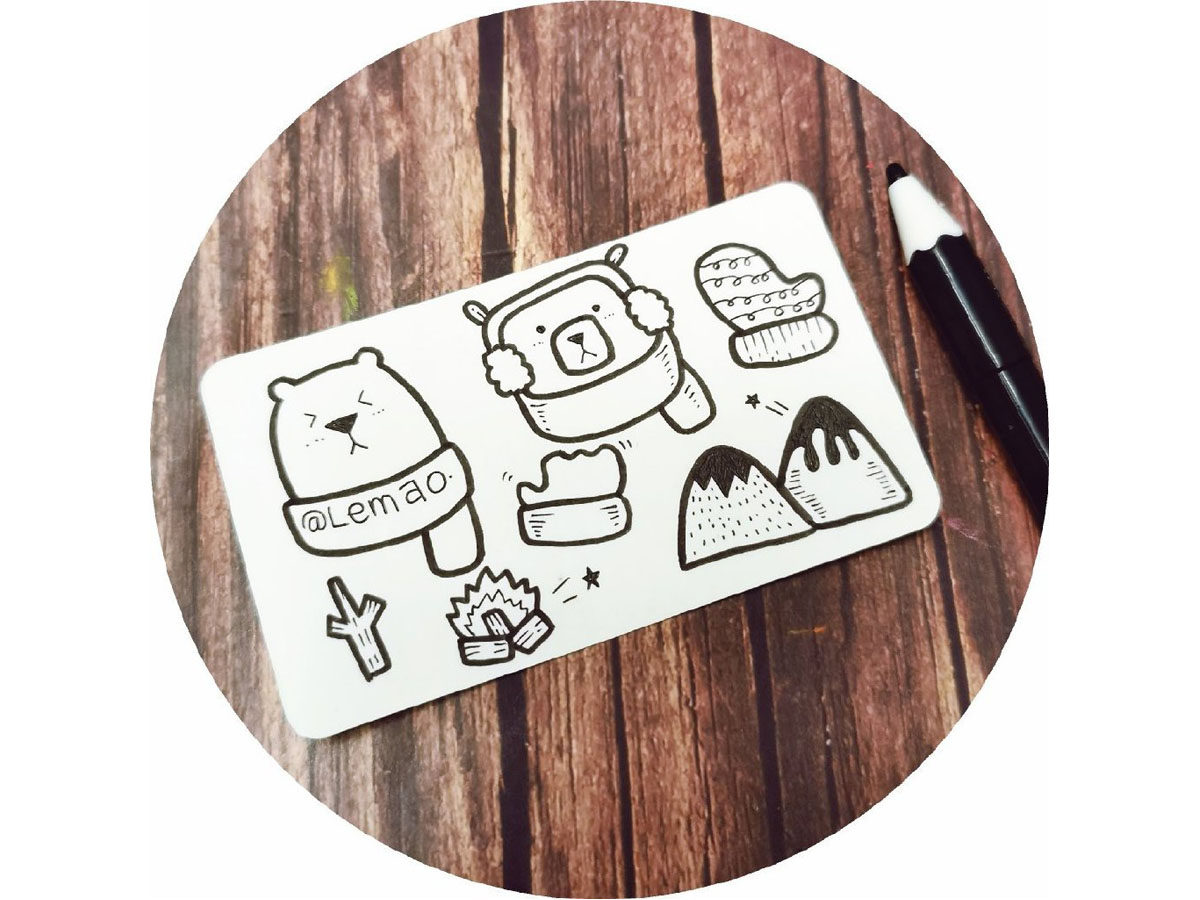 冬天简笔画素材