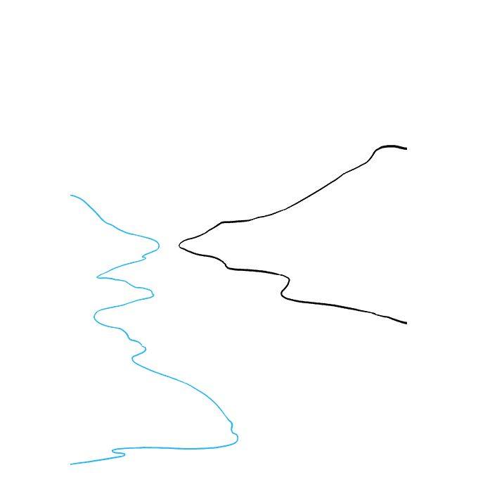 如何画一条河的简笔画
