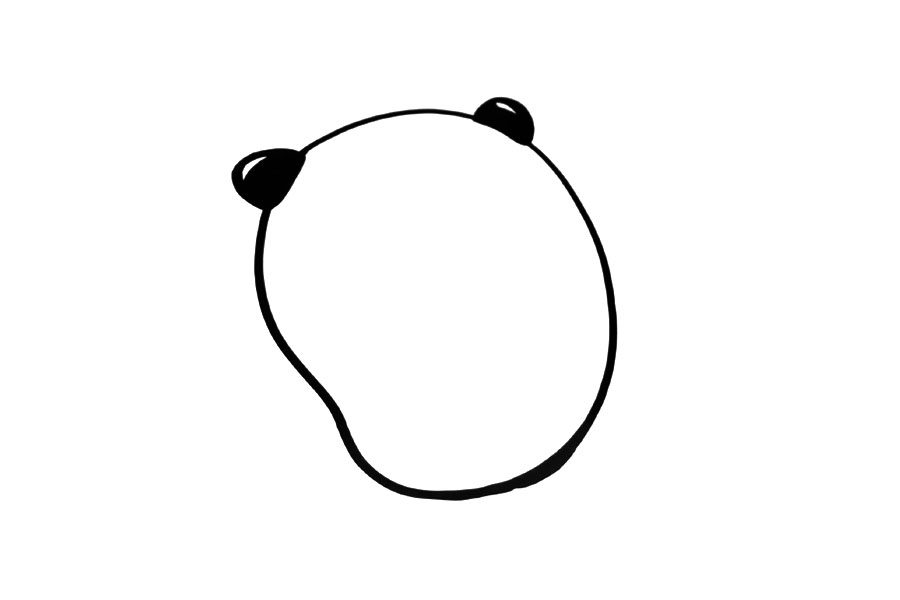 调皮可爱的冰墩墩怎么画