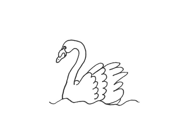 动物简笔画大全 天鹅怎么画