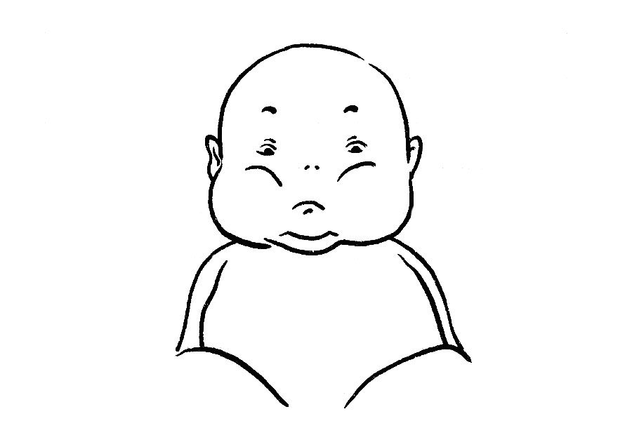 小胖宝宝简笔画画法步骤