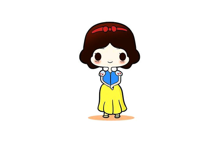 白雪公主简笔画教程