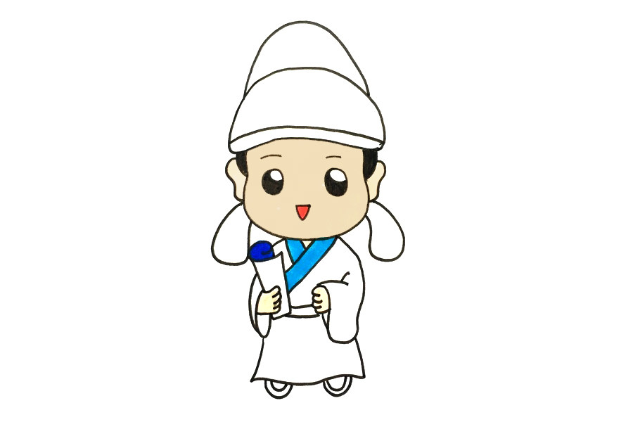 一步一步学画可爱李白简笔画