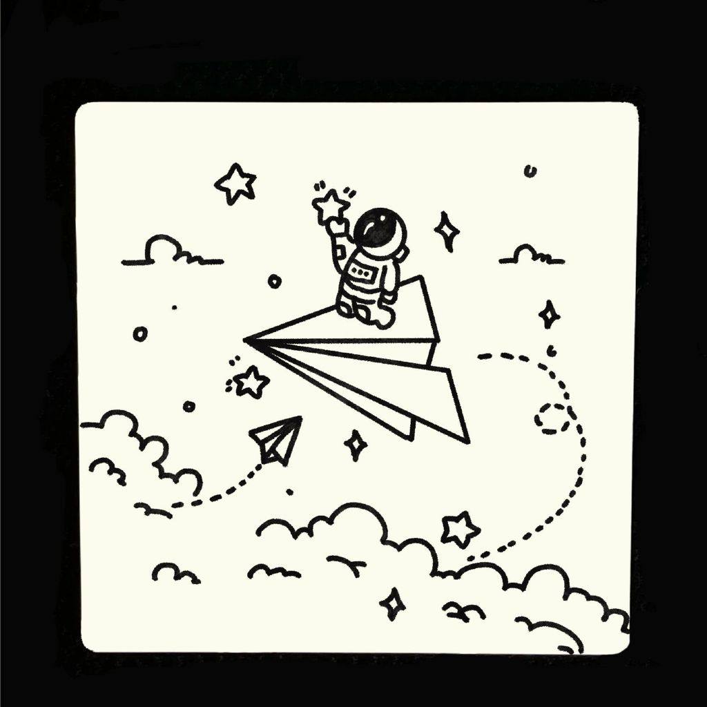 一组可爱的生日主题简笔画小画图片