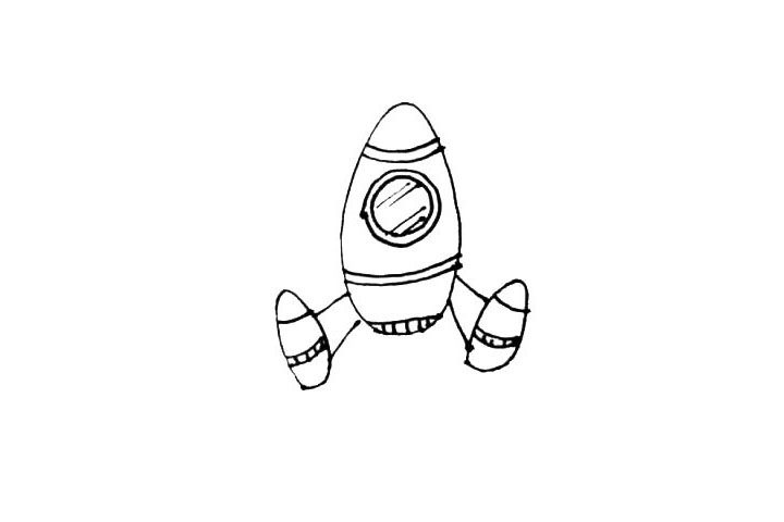 宇宙飞船简笔画画法
