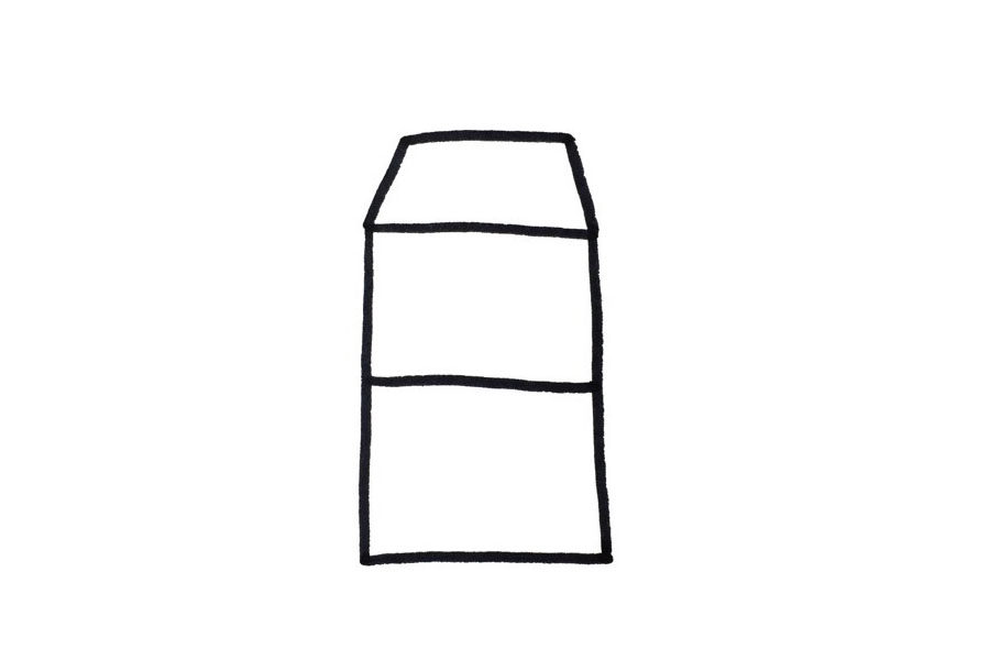用字母“F”画一位戴口罩的医生