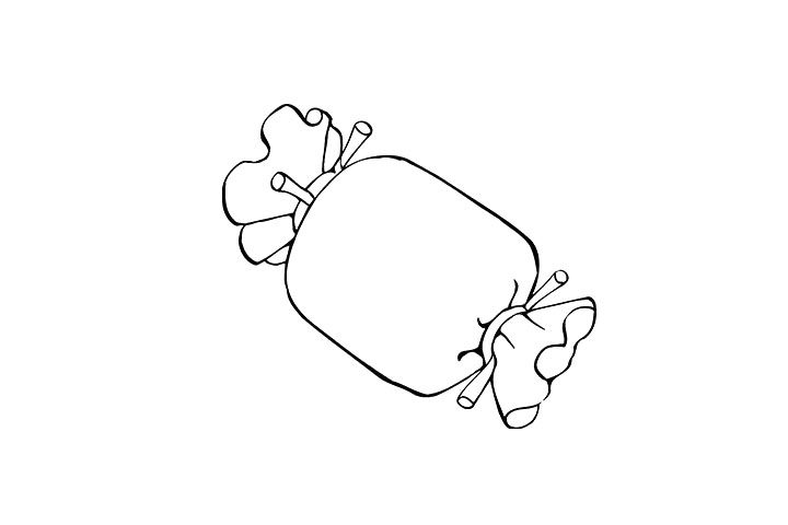 漂亮的糖果简笔画画法