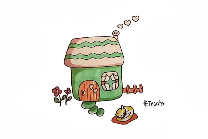 小房子简笔画画法步骤