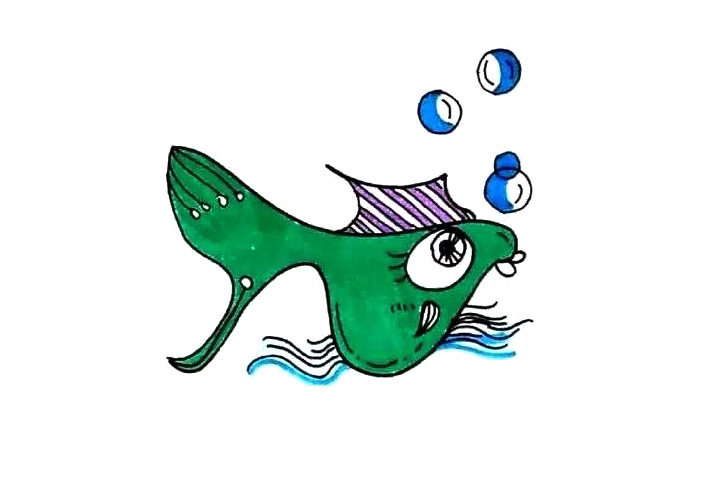 12种海里生活的鱼创意简笔画图片