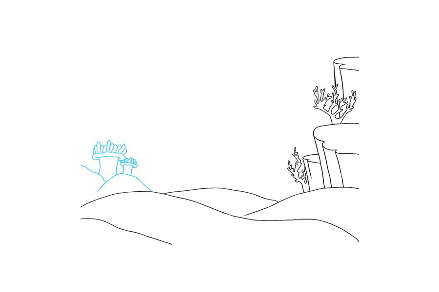 海洋风景怎么画