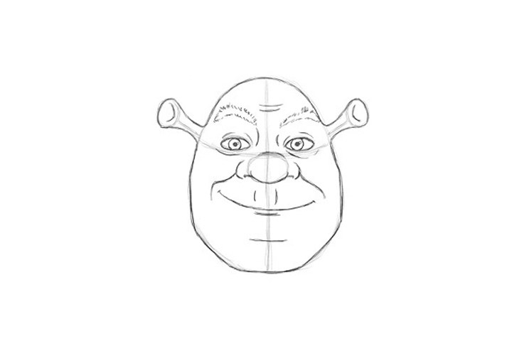 怪物史莱克头像详细画法步骤