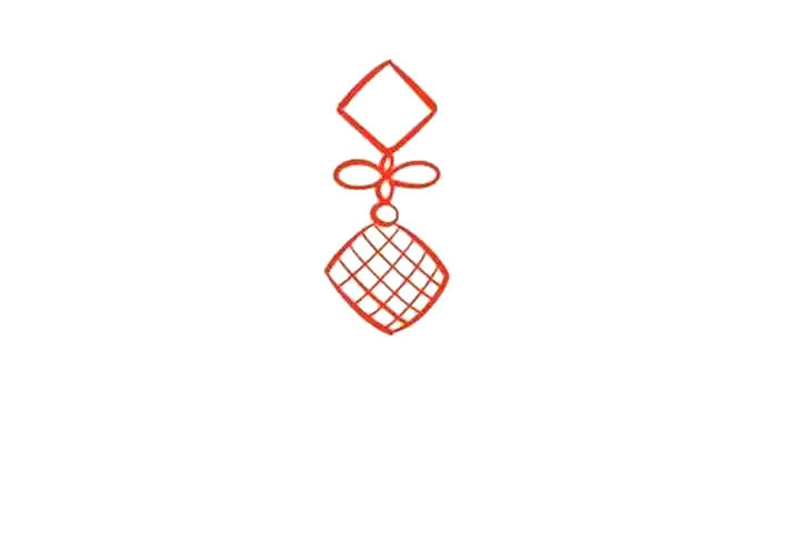 漂亮中国结喜庆中国年简笔画画法